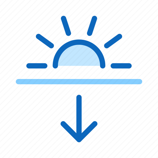 Evening, forecast, sun, sunset, weather icon - Download on Iconfinder