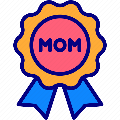 Badge, mom, award, woman, female, happy, kid icon - Download on Iconfinder