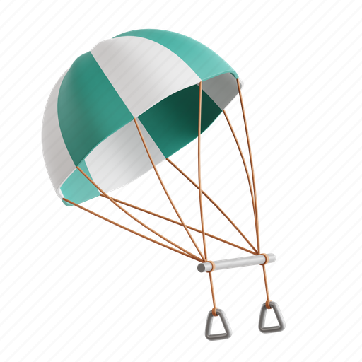 Parasailing, skydiving, skydive, extreme sport 3D illustration - Download on Iconfinder