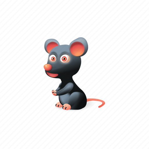 Mouse, animals, 3d animals, 3d mouse, cute mouse, cute animals, cartoon mouse icon - Download on Iconfinder