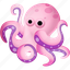 octopus, animal, 3d animal, 3d octopus 