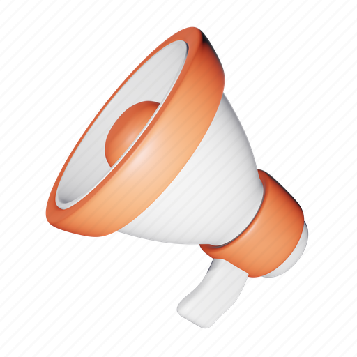 Announcement, megaphone, advertising, loudspeaker, promotion, loud 3D illustration - Download on Iconfinder