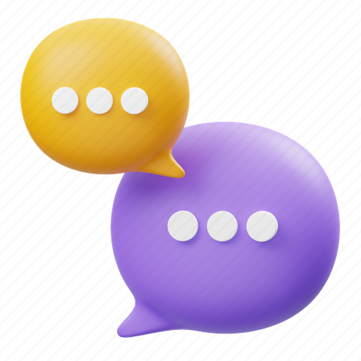 Chat, bubble, talk, mail, message, email, speech 3D illustration - Download on Iconfinder