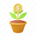money, plants, investment, business, growth, coin, bank, profit 
