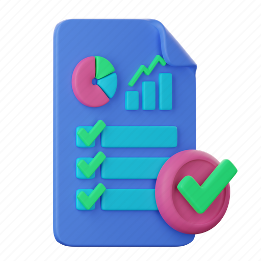 Complete, report, statistics, document, analysis, analytics, graph icon - Download on Iconfinder