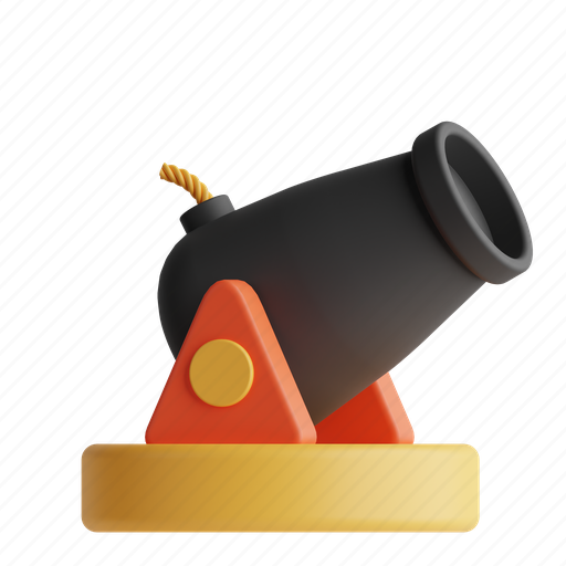 Cannon, culture, fire, weapon, explosion 3D illustration - Download on Iconfinder