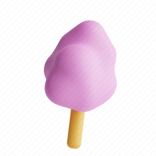 Cotton candy, sugar, sweet, dessert, food 3D illustration - Download on Iconfinder