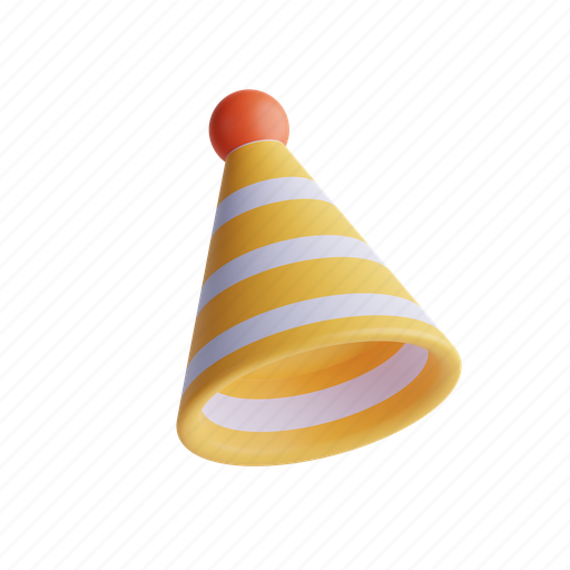 Birthday, party hat, party, celebration, fun 3D illustration - Download on Iconfinder