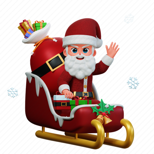 Character, christmas, santa, old, guy, illustration, celebration 3D illustration - Download on Iconfinder