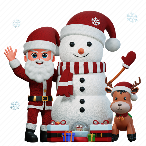 Character, christmas, santa, old, guy, illustration, celebration 3D illustration - Download on Iconfinder