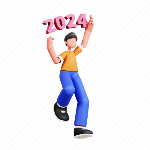Character, new, year, male, illustration, boy, decorative 3D illustration - Download on Iconfinder