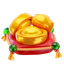 gold, pillow, chinese, new year 
