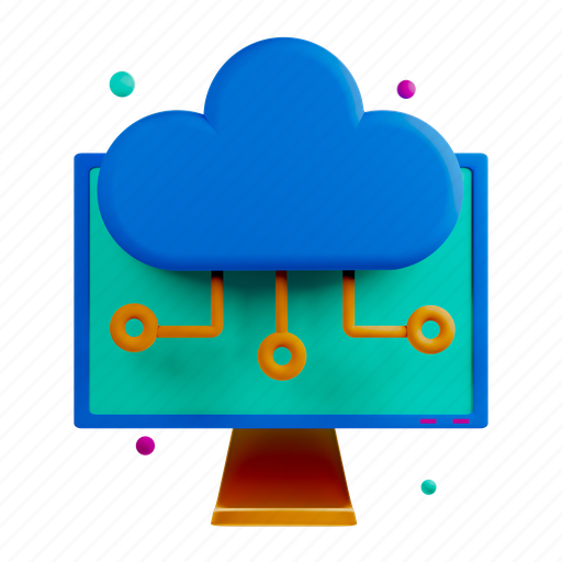 Cloud, computing, server, data 3D illustration - Download on Iconfinder