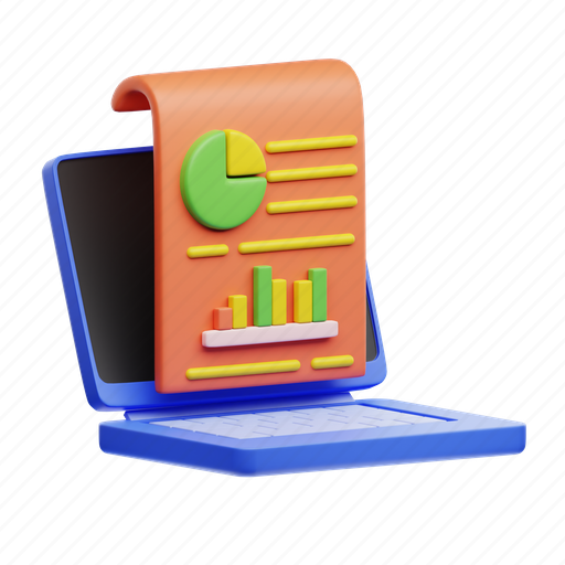 Infographic, data, statistics, document, graph, analytics, database 3D illustration - Download on Iconfinder