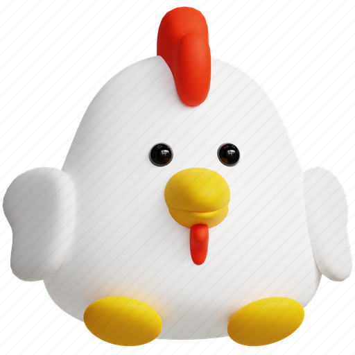 Chicken, food, roast, meat, animal, egg, steak 3D illustration - Download on Iconfinder