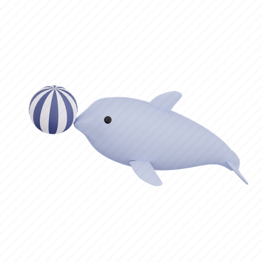Dolphin, aquatic, mammal, coral, reef, ecosystem, sea 3D illustration - Download on Iconfinder