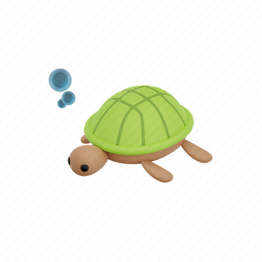 Turtle, aquatic, animal, coral, reef, ecosystem, water 3D illustration - Download on Iconfinder