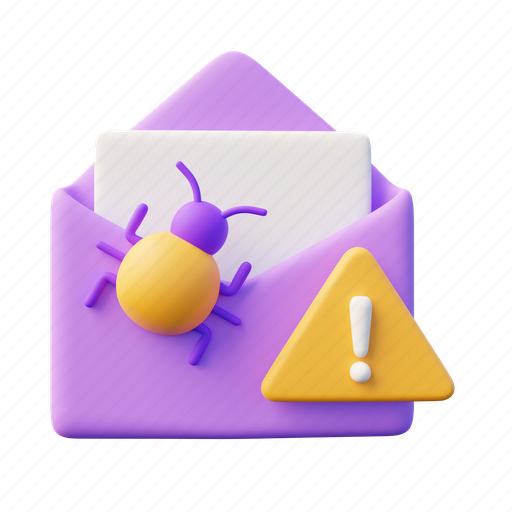 Mail, attack, email, message, letter, virus 3D illustration - Download on Iconfinder