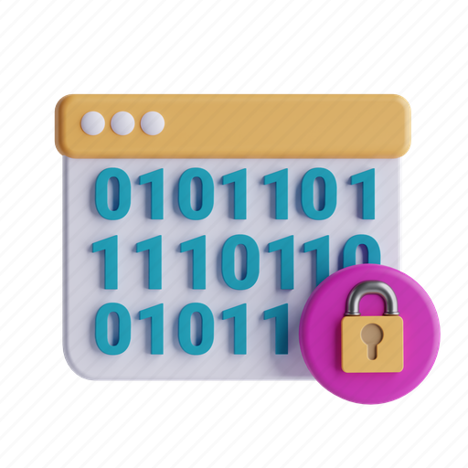 Data encryption, data privacy, encryption algorithms, encrypted 3D illustration - Download on Iconfinder