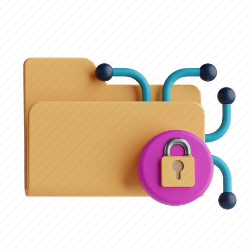 File security, encryption, privacy, protection 3D illustration - Download on Iconfinder
