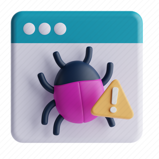 Web security, vulnerability detection, bug, insect 3D illustration - Download on Iconfinder