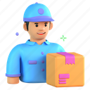 courier, shipping, box, delivery 