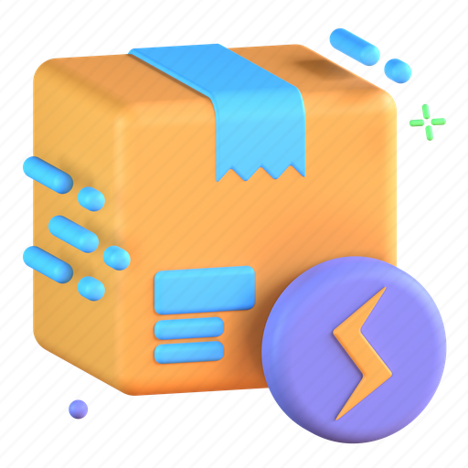 Express, shipping, package, box 3D illustration - Download on Iconfinder