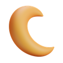 moon, night, crescent 