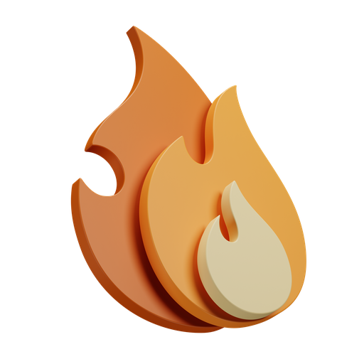 Fire, flame, burn, hot 3D illustration - Free download