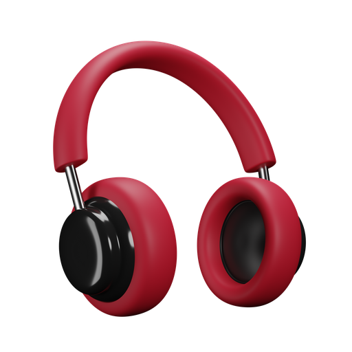 Headphone, headset, listen, audio, sound 3D illustration - Free download