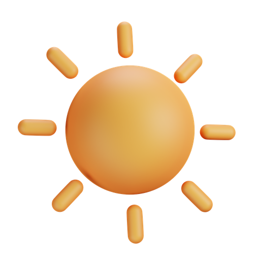 Sun, weather, sunny, sunlight 3D illustration - Free download