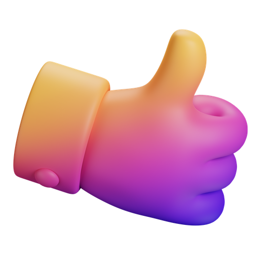 Thumb, up, thumbs up, agree 3D illustration - Free download
