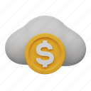money, cloud, coin, payment, online, currency, dollar, finance, bank