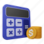 calculator, and, coin, finance, currency, money, math, calculate, accounting 
