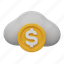 money, cloud, coin, payment, online, currency, dollar, finance, bank 
