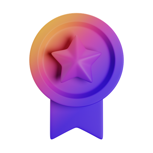 Medal, award, badge, achievement, winner 3D illustration - Free download