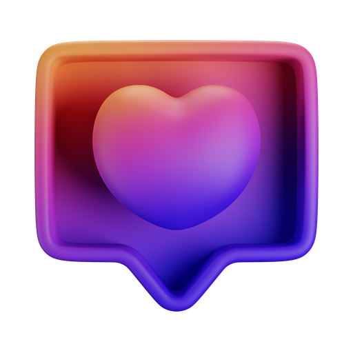 Love, notify, heart, like 3D illustration - Free download