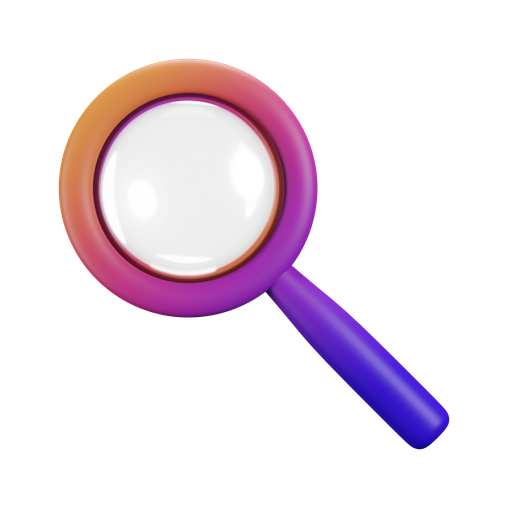 Find, search, magnifying glass, zoom, view 3D illustration - Free download