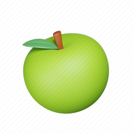 Apple, fruit, nutrition, organic, fresh, natural, healthy 3D illustration - Download on Iconfinder