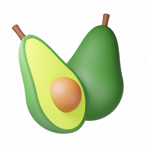Apucado, fruit, nutrition, organic, fresh, natural, healthy 3D illustration - Download on Iconfinder