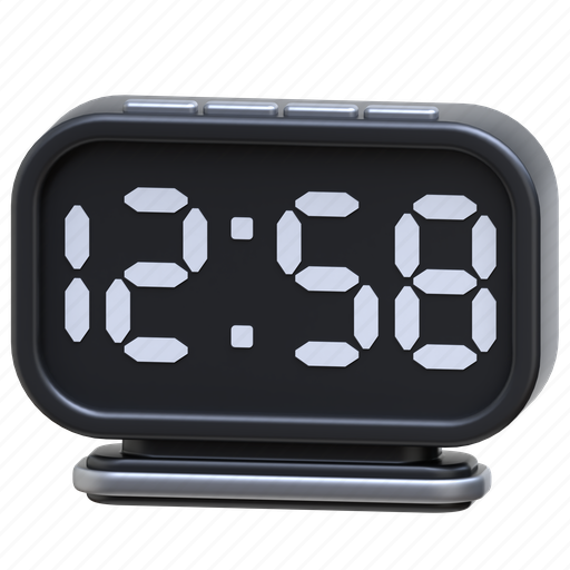 Digital, alarm, clock, icon, illustration, 3d, time icon - Download on Iconfinder