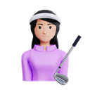 female, golf, player, sport, equipment, leisure, club, golfer