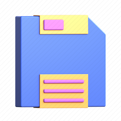 Save, floppy disk, hardware, floppy, storage 3D illustration - Download on Iconfinder