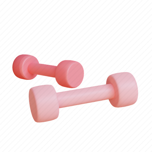 Mini, dumbell, fitness, gym, sport, weight, health 3D illustration - Download on Iconfinder