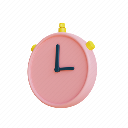 Time, pink, watch, clock, timer, schedule, stopwatch 3D illustration - Download on Iconfinder