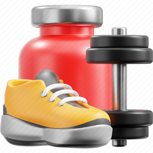 Sport, workout, exercise, fitness, gym, dumbbell, equipment 3D illustration - Download on Iconfinder