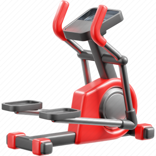 Elliptical, machine, gym, equipment, workout, fitness, wellness 3D illustration - Download on Iconfinder