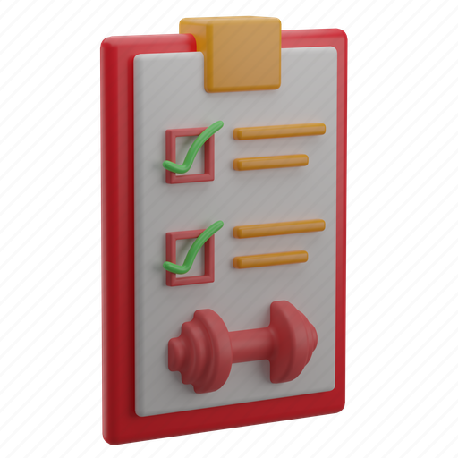 Gym, report, training, review, clipboard, document icon - Download on Iconfinder