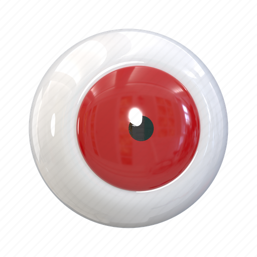 Ball, cartoon, circle, closeup, cornea, creepy, dark 3D illustration - Download on Iconfinder