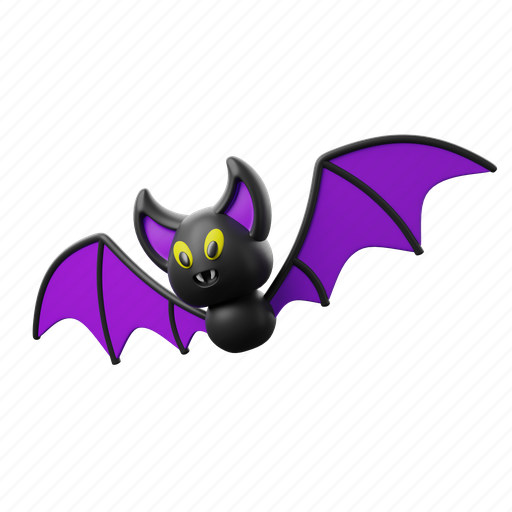 Bat, halloween, animal, mammal, spooky 3D illustration - Download on Iconfinder